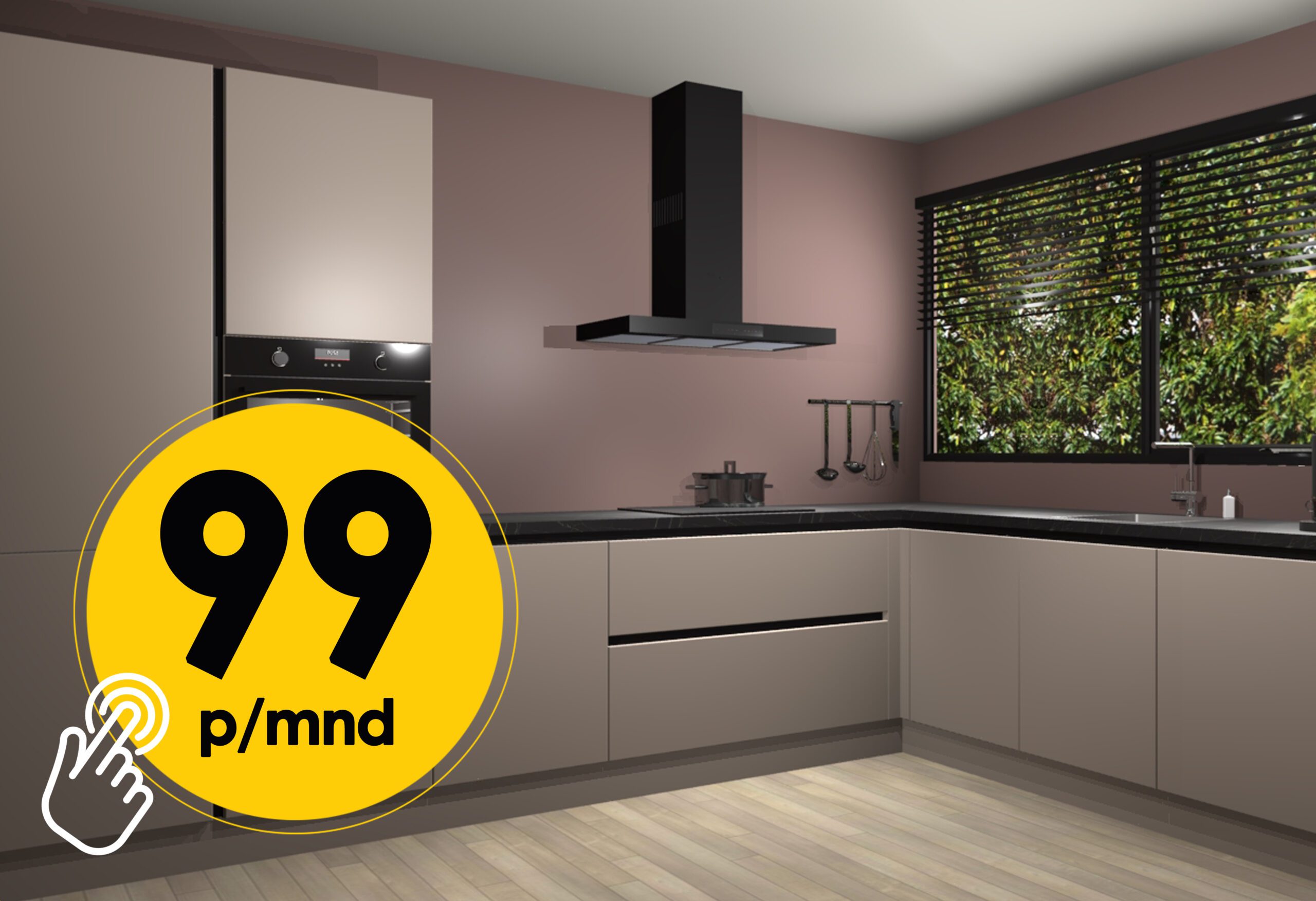 Keukens voor 99 euro per maand