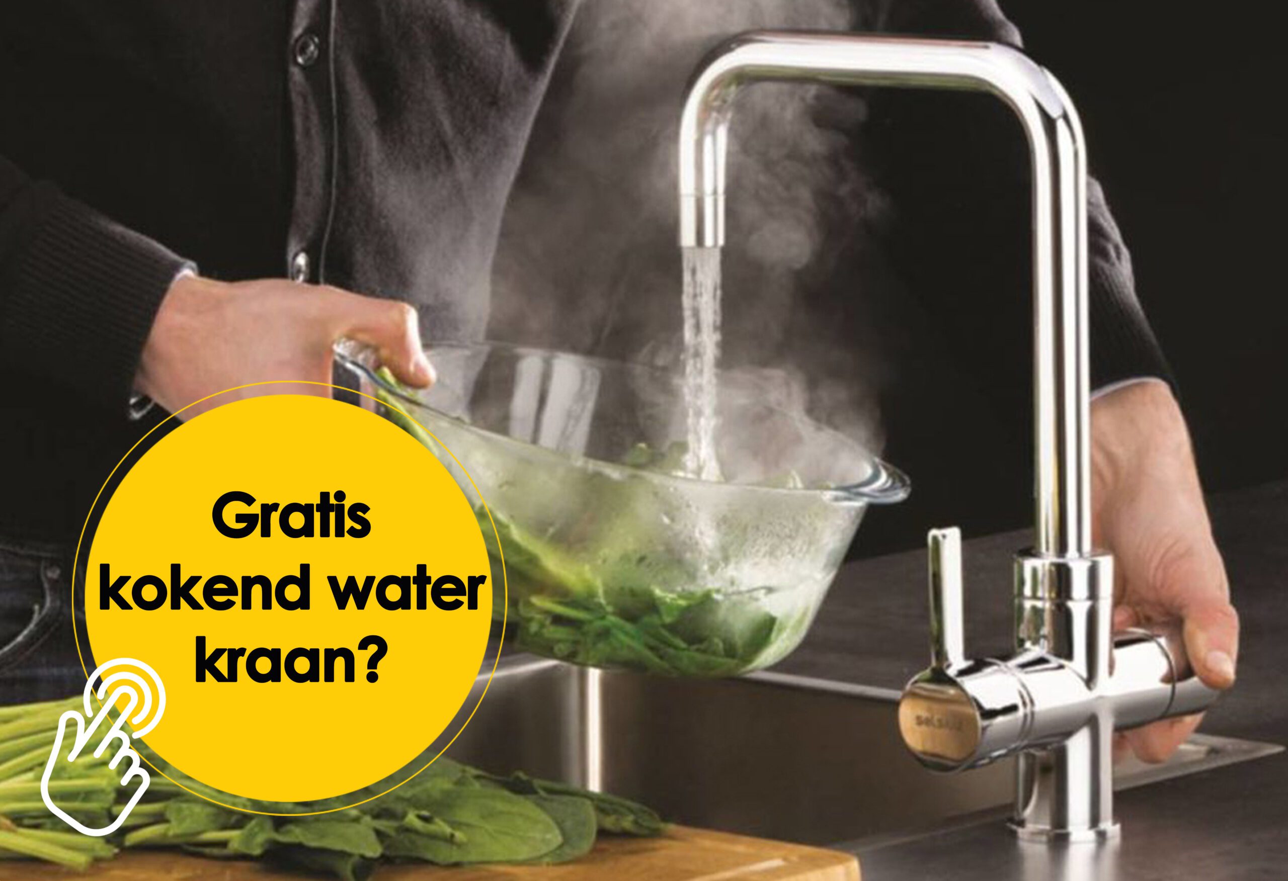 Gratis kokend water kraan